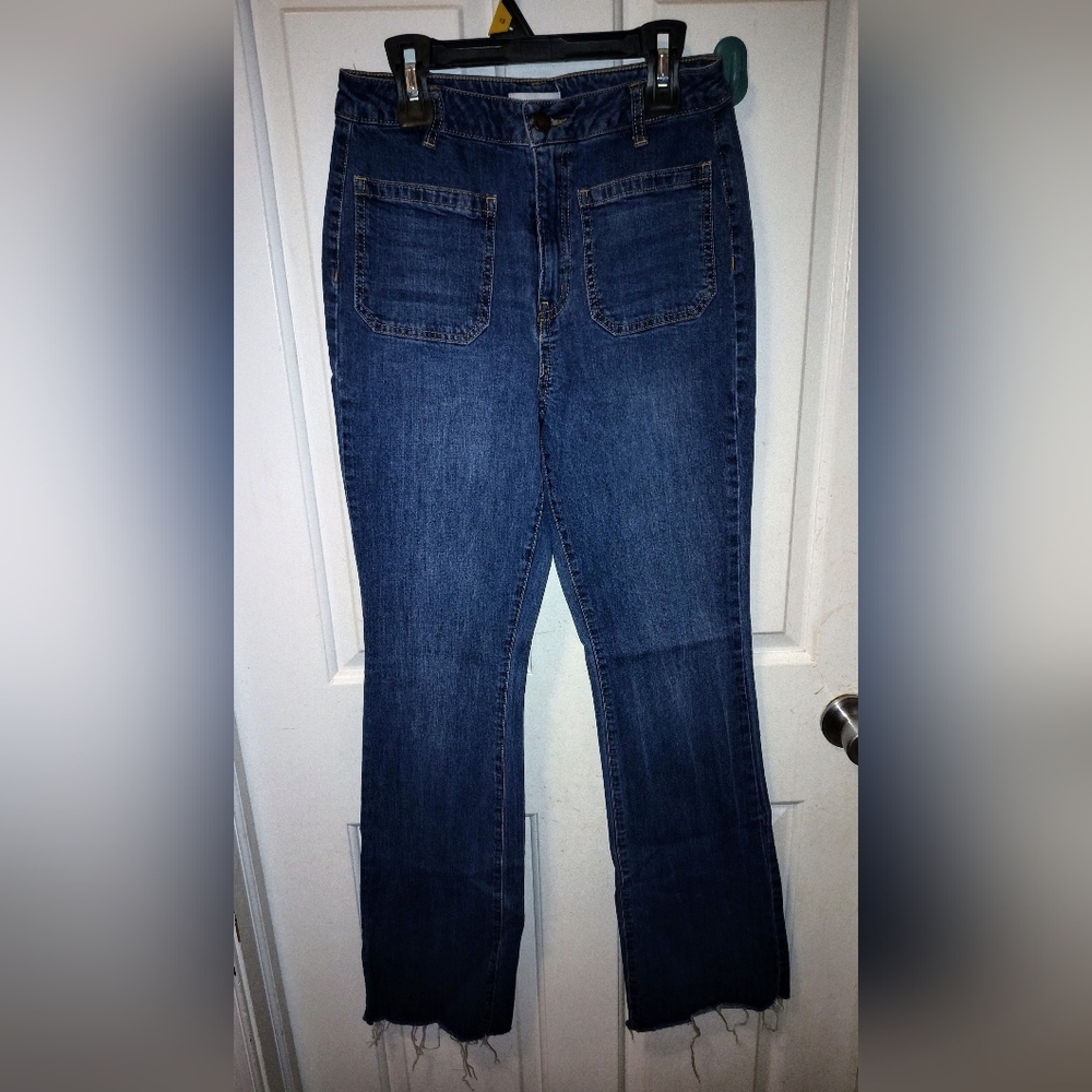 Forever 21 Women's Blue Flare Jeans Cotton Spandex Blend Denim Sz 27